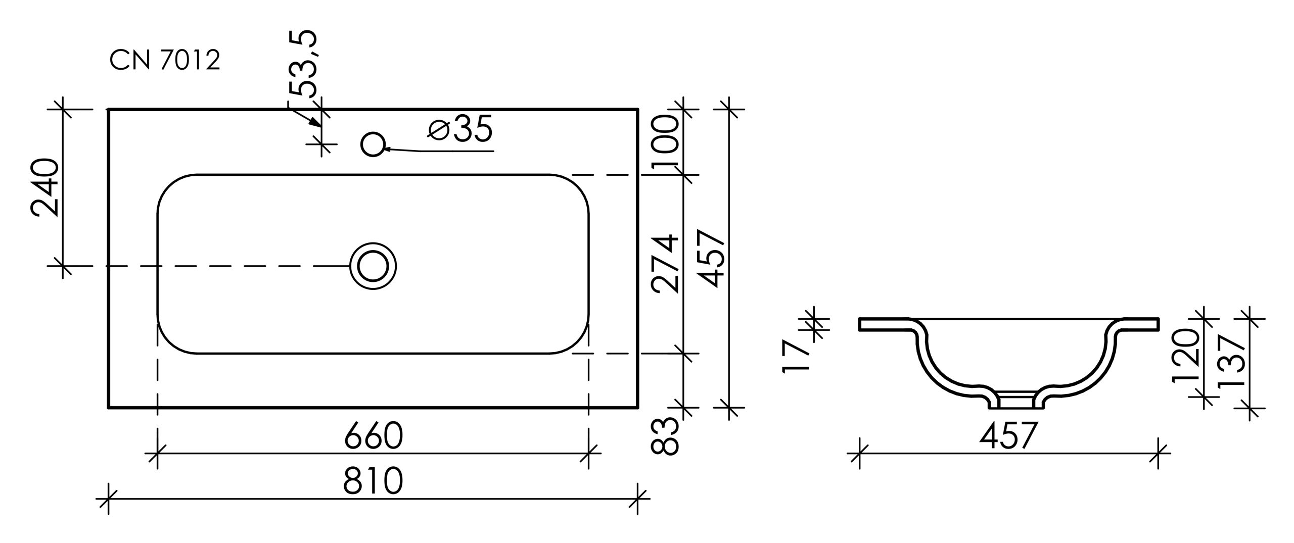 Раковина Ceramica Nova Element CN7012