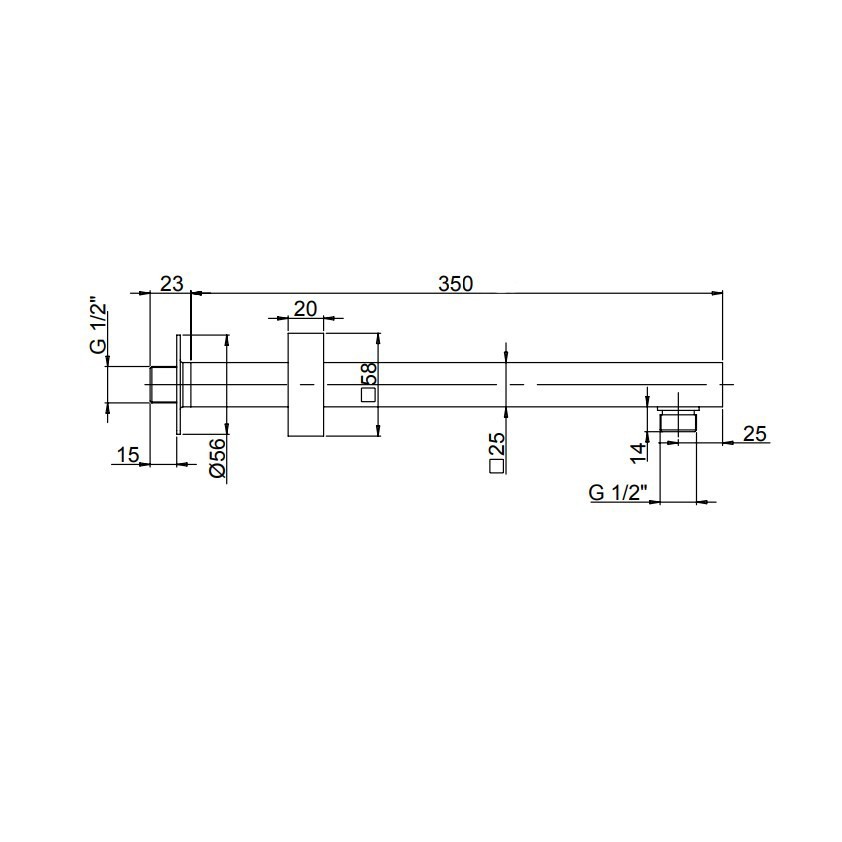 Кронштейн для верхнего душа Paini 50PZ745QQ35