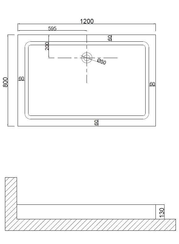 Поддон для душа Niagara Nova NG-120-80Q 120x80 см, прямоугольный