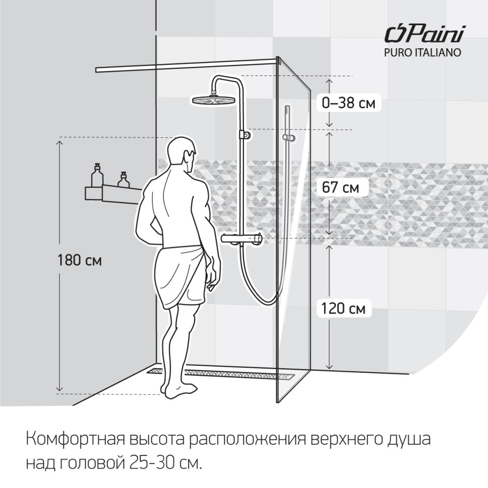 Душевая стойка Paini Cox 78PZ689TH