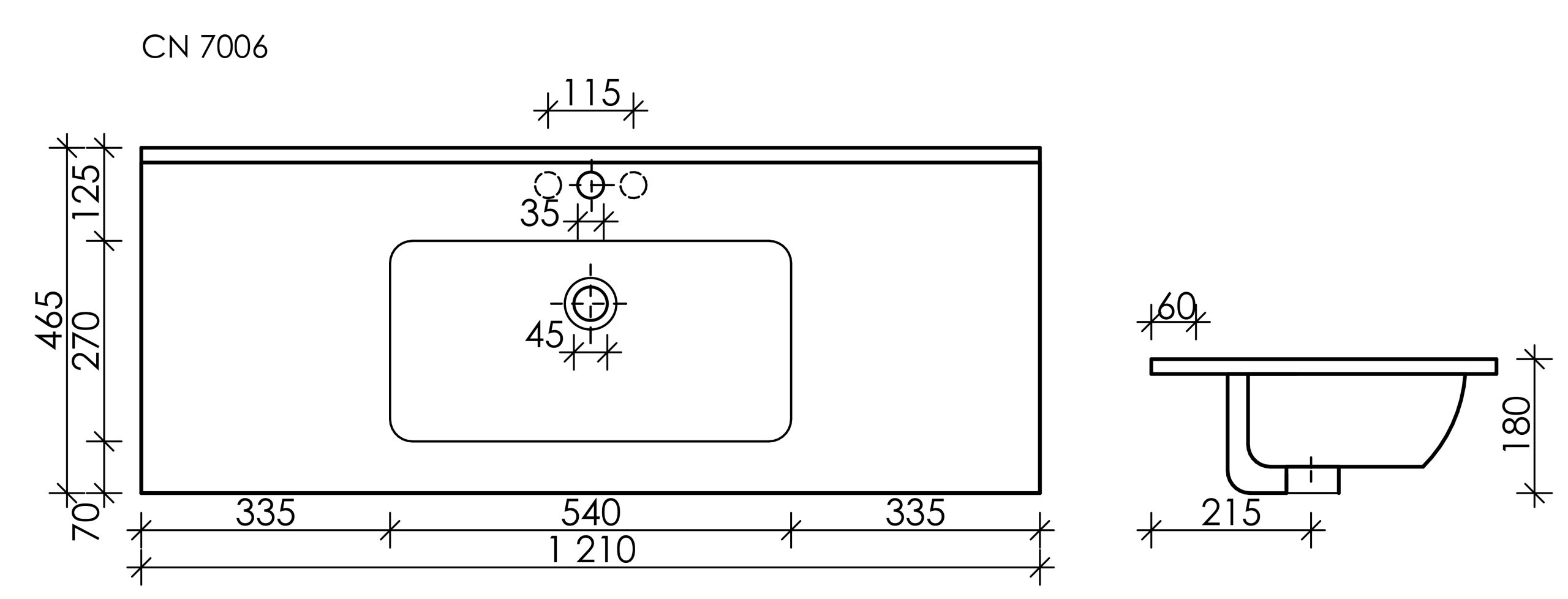 Раковина Ceramica Nova Element CN7006MB