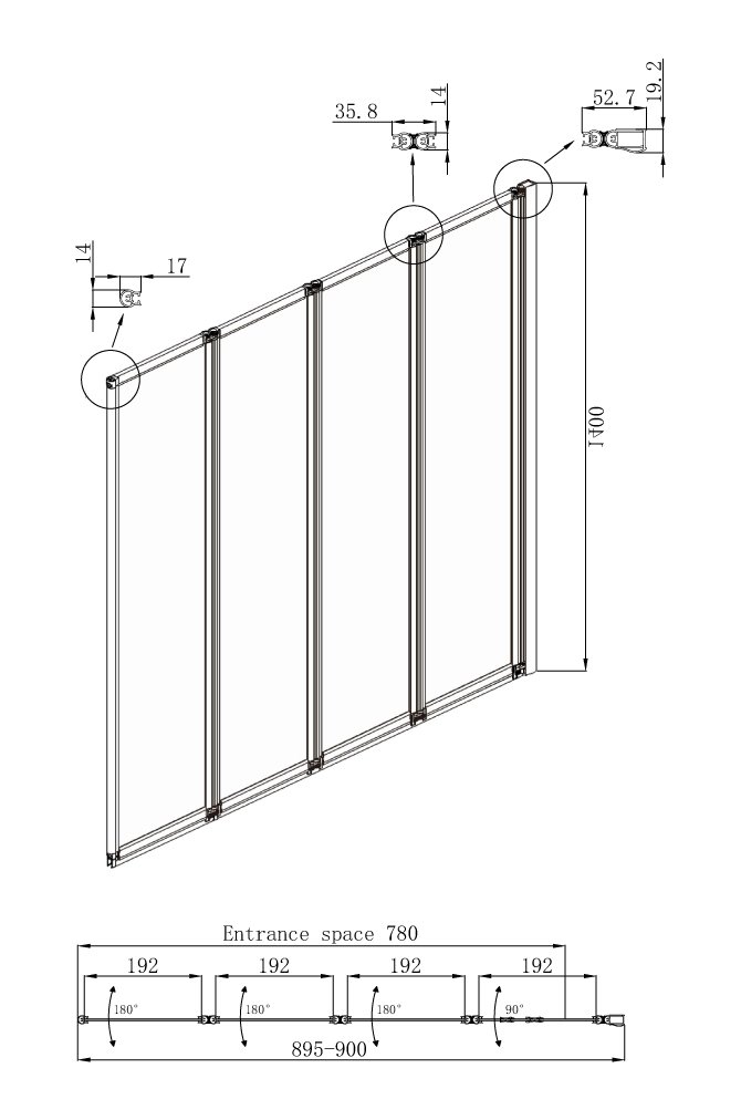 Шторка на ванну Ambassador Bath Screens 16041110R 90х140