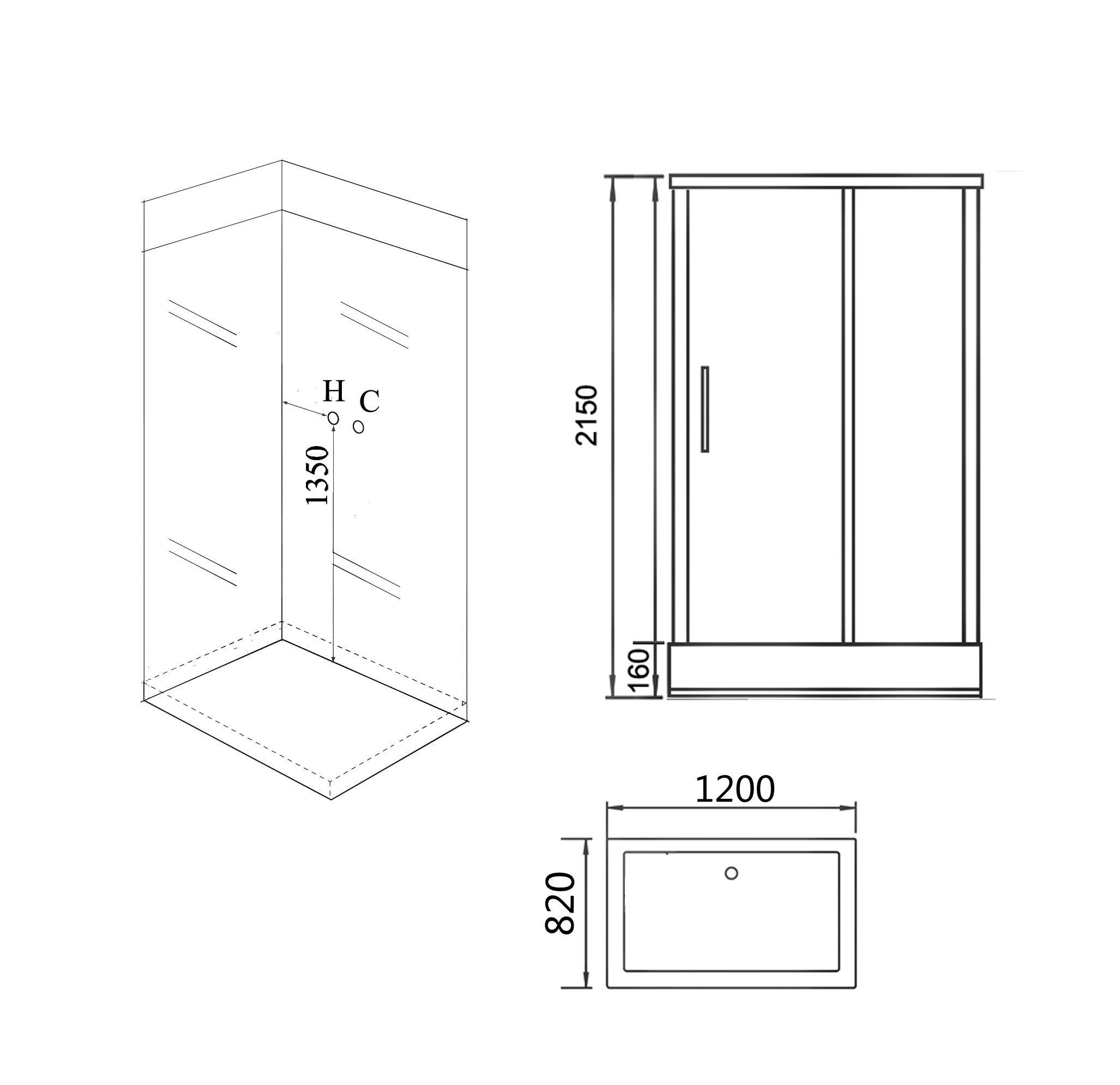 Душевая кабина Grossman GR267 120x80 см