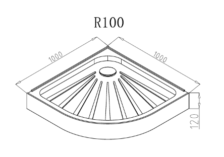 Поддон для душа Cerutti Spa R100 100х100 см, белый