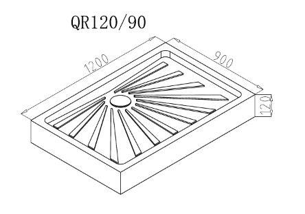 Поддон для душа Cerutti Spa QR120/90 120х90 см, белый