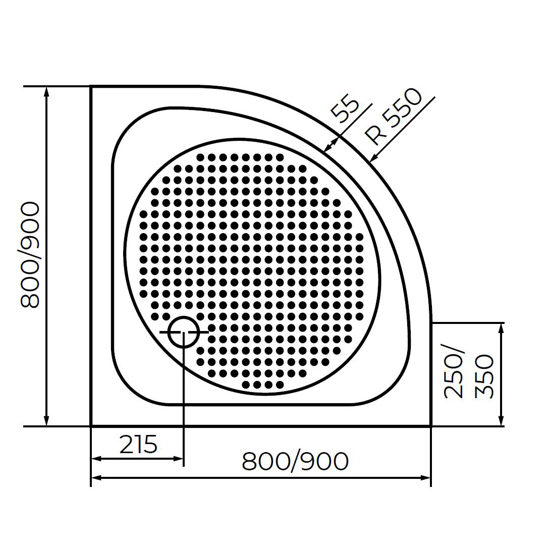 Поддон для душа RGW Lux TN 16180488-41 80x80