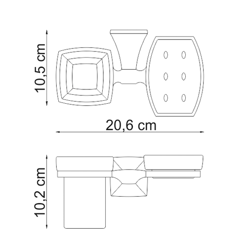 Стакан Wasserkraft Wern K-2526 с мыльницей