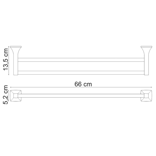 Полотенцедержатель Wasserkraft Wern K-2540 двойной