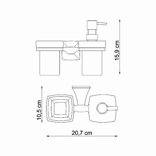 Дозатор Wasserkraft Wern K-2589 со стаканом