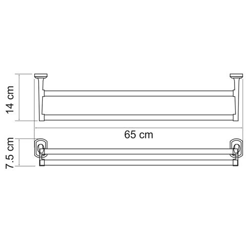 Полотенцедержатель Wasserkraft Oder K-3040 двойной