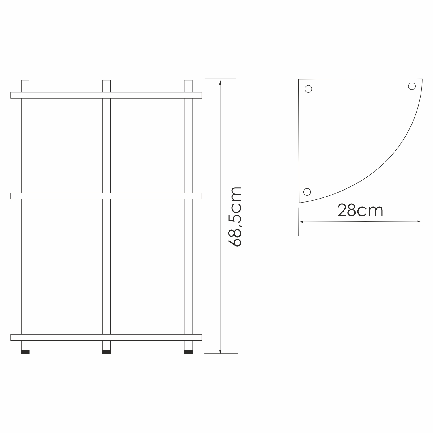 Полка Wasserkraft K-4133 угловая