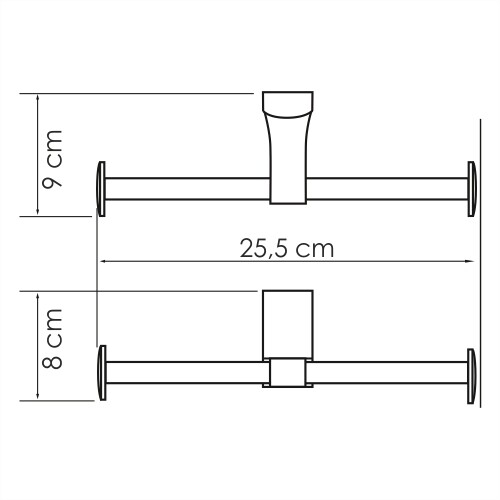 Держатель туалетной бумаги Wasserkraft Leine K-5096D двойной