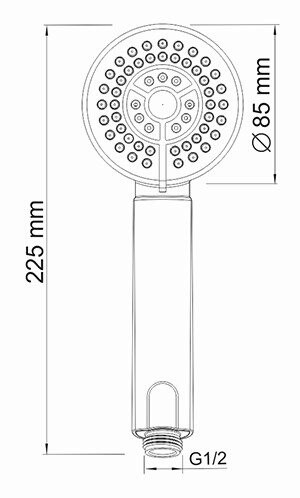 Душевая лейка Wasserkraft A035