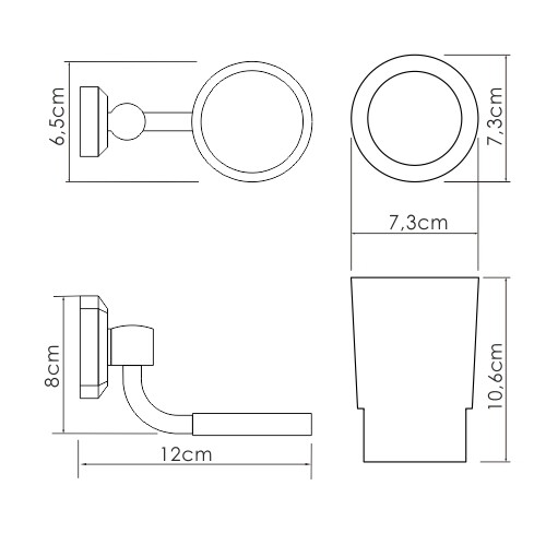 Стакан Wasserkraft Lippe K-8128