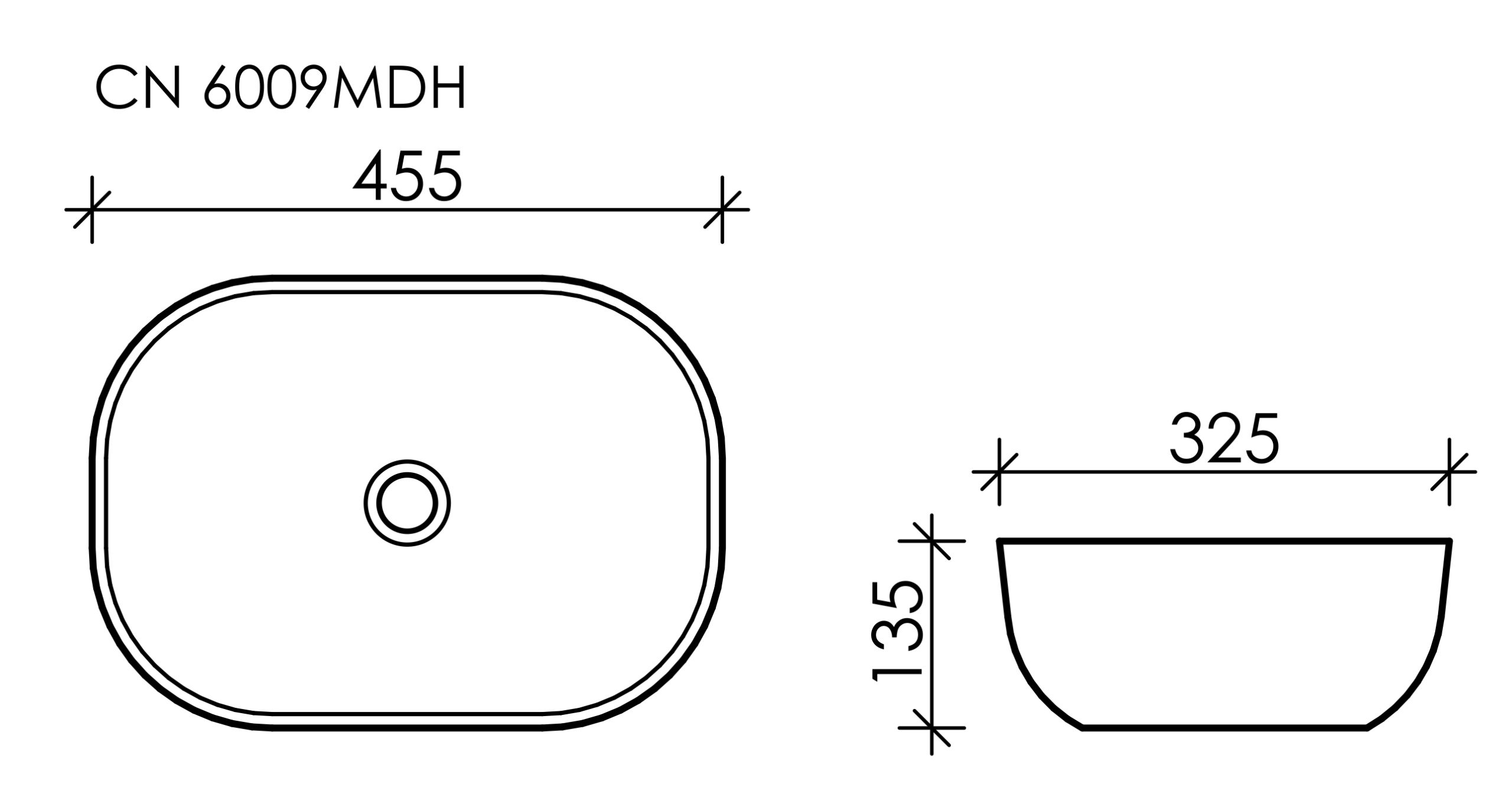 Раковина Ceramica Nova Element CN6009MDH темный антрацит матовый