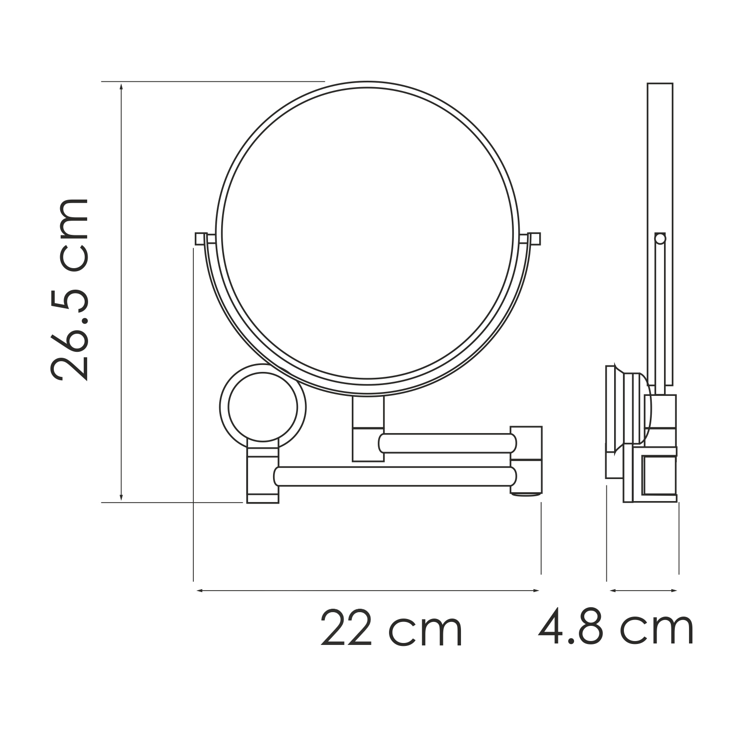 Косметическое зеркало Wasserkraft K-1000