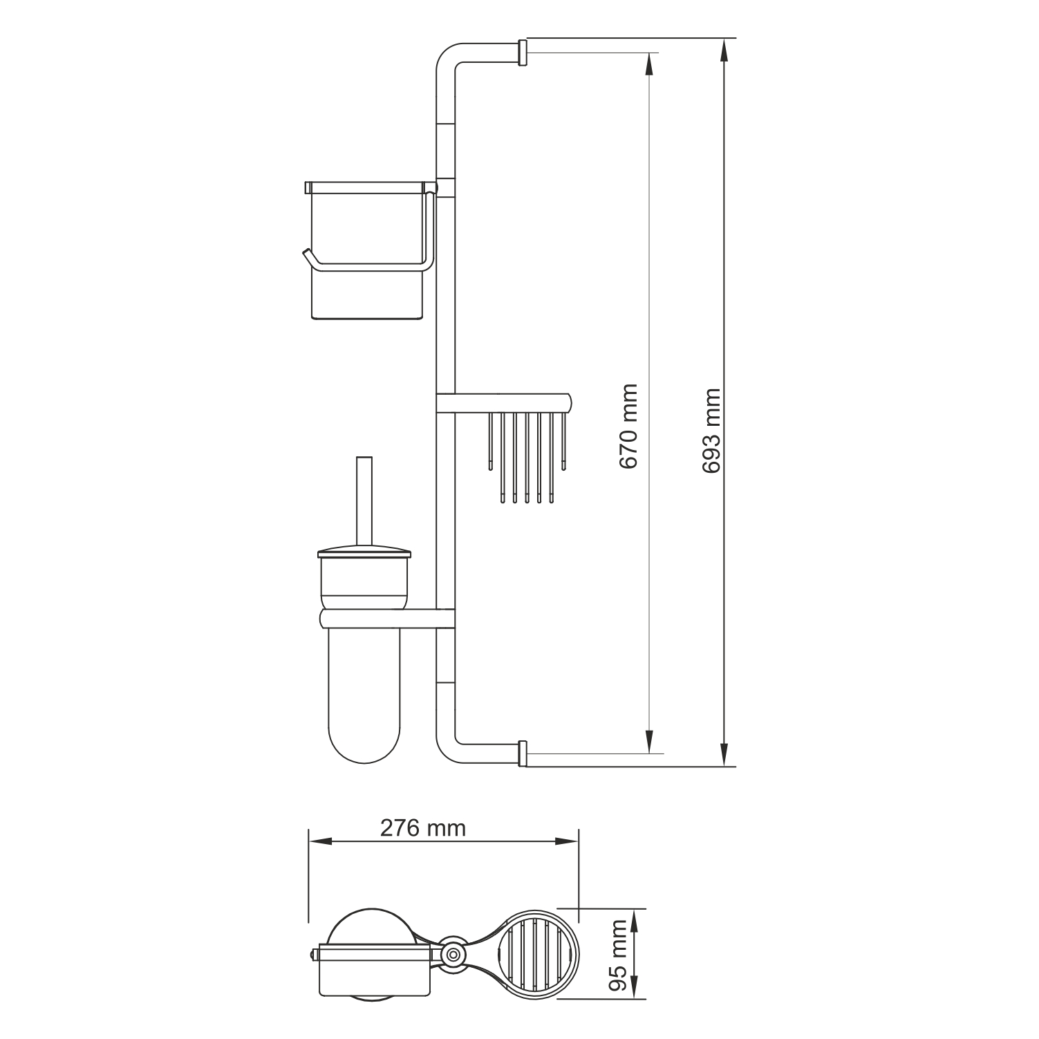 Стойка Wasserkraft K-1448