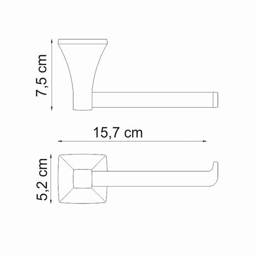 Держатель туалетной бумаги Wasserkraft Wern K-2596