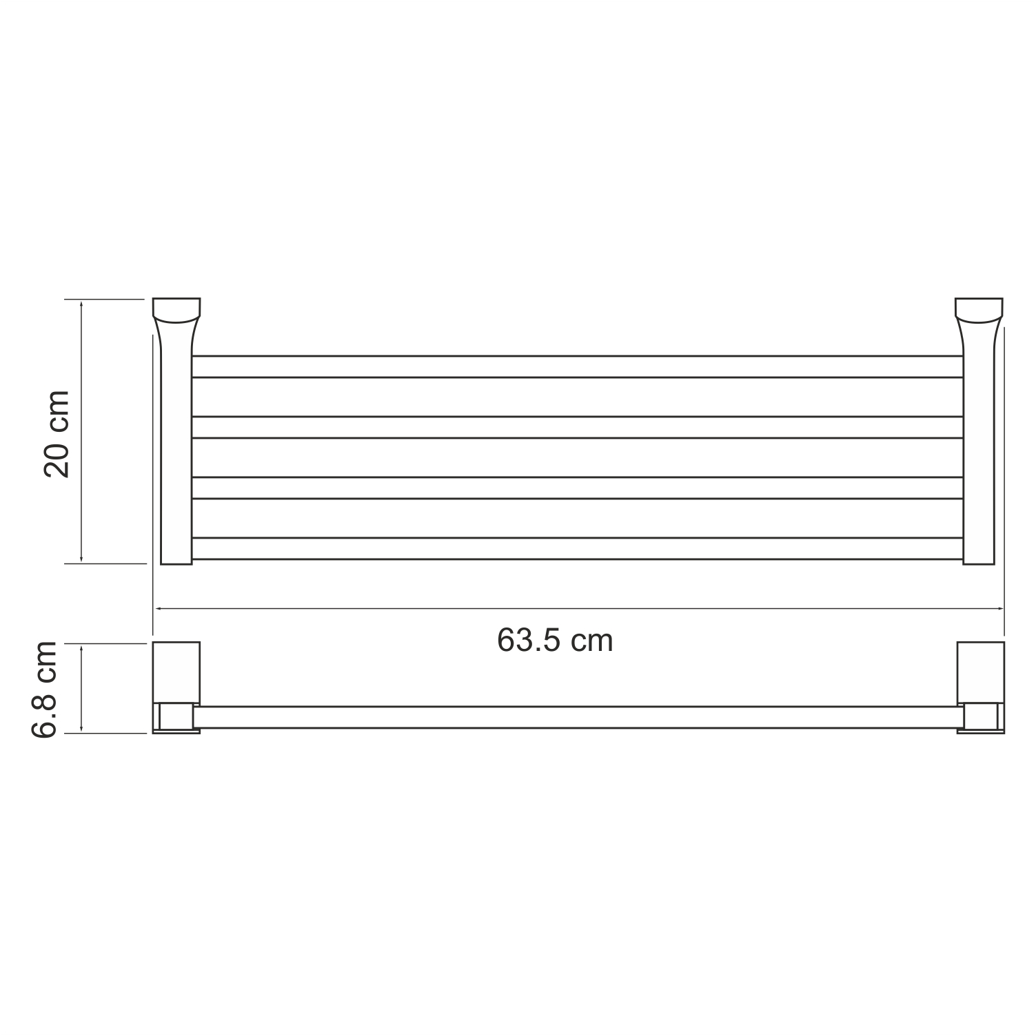 Полка Wasserkraft Leine White K-5011White для полотенец