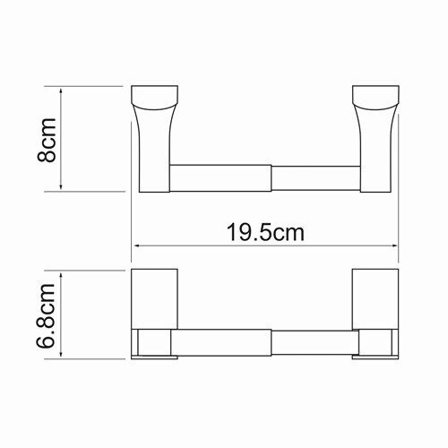 Держатель туалетной бумаги Wasserkraft Leine K-5022