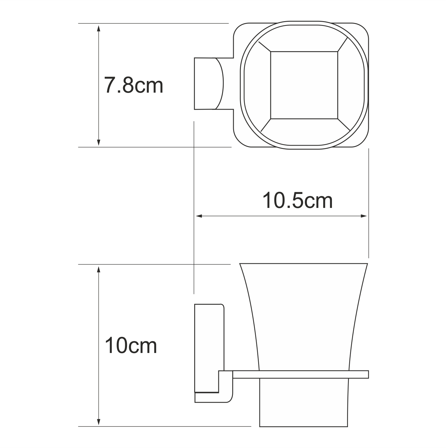 Стакан Wasserkraft Leine White K-5028White