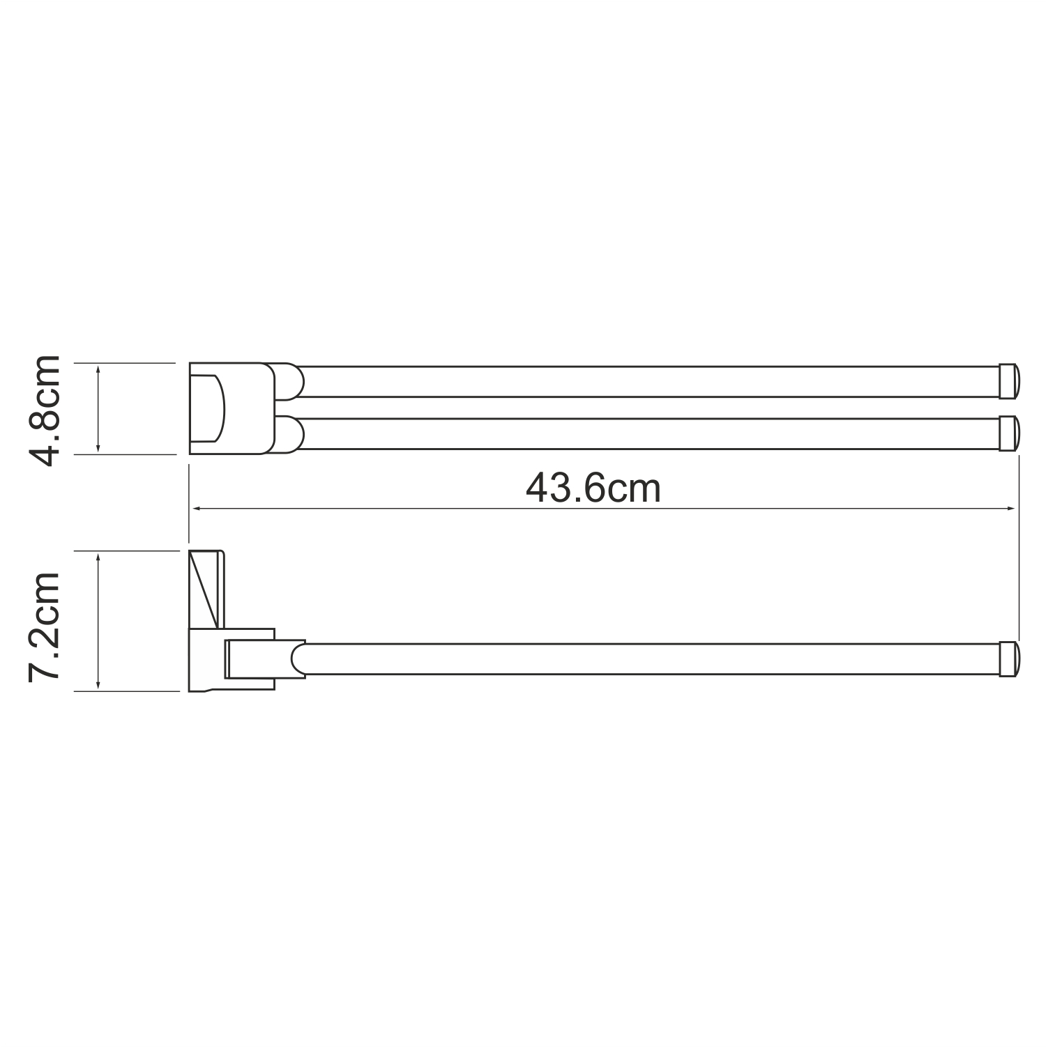 Полотенцедержатель Wasserkraft Leine White K-5031White