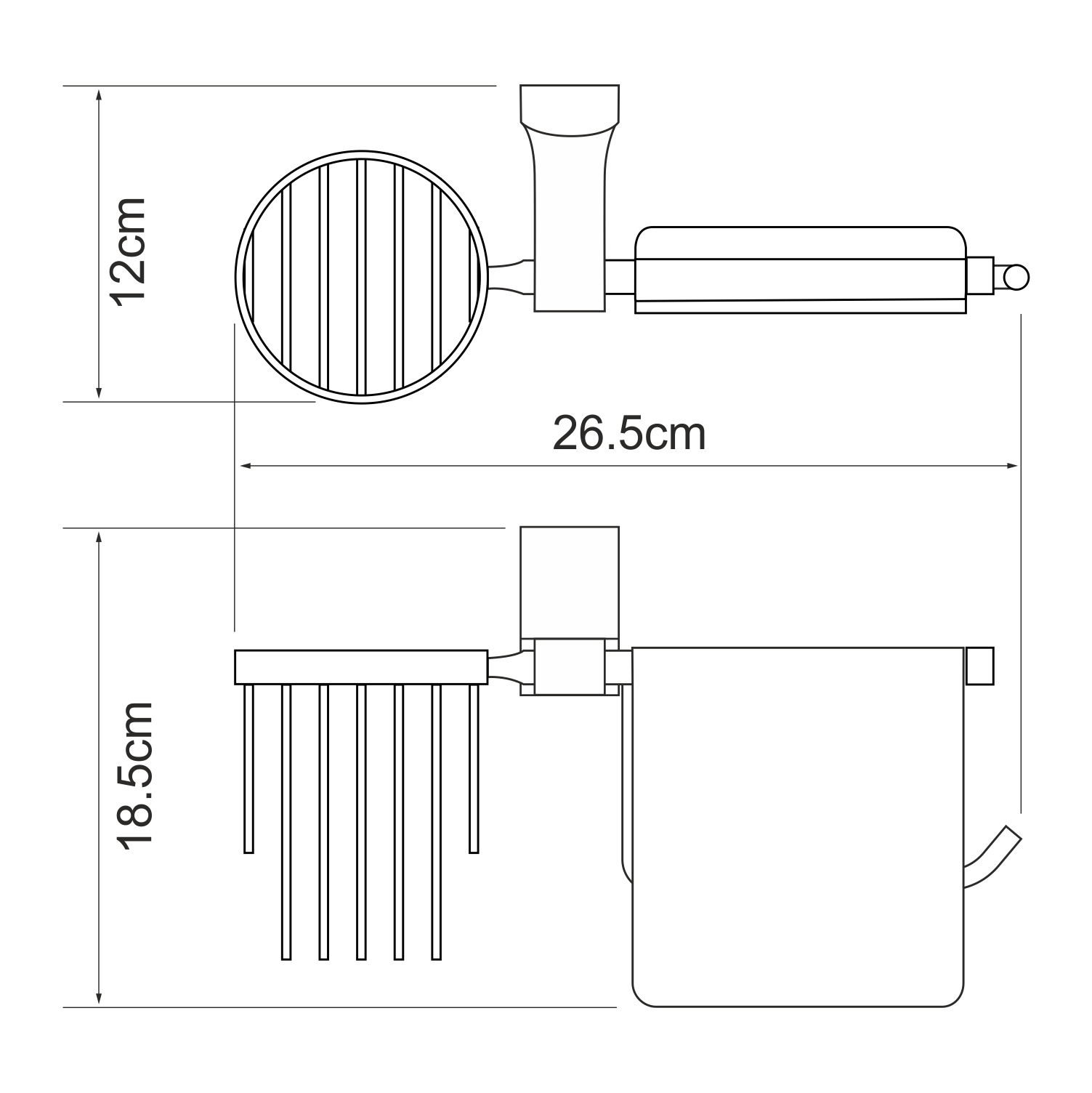 Держатель туалетной бумаги Wasserkraft Leine White K-5059White с держателем освежителя воздуха