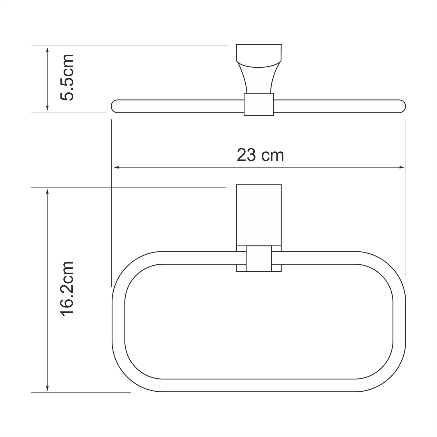 Полотенцедержатель Wasserkraft Leine White K-5060