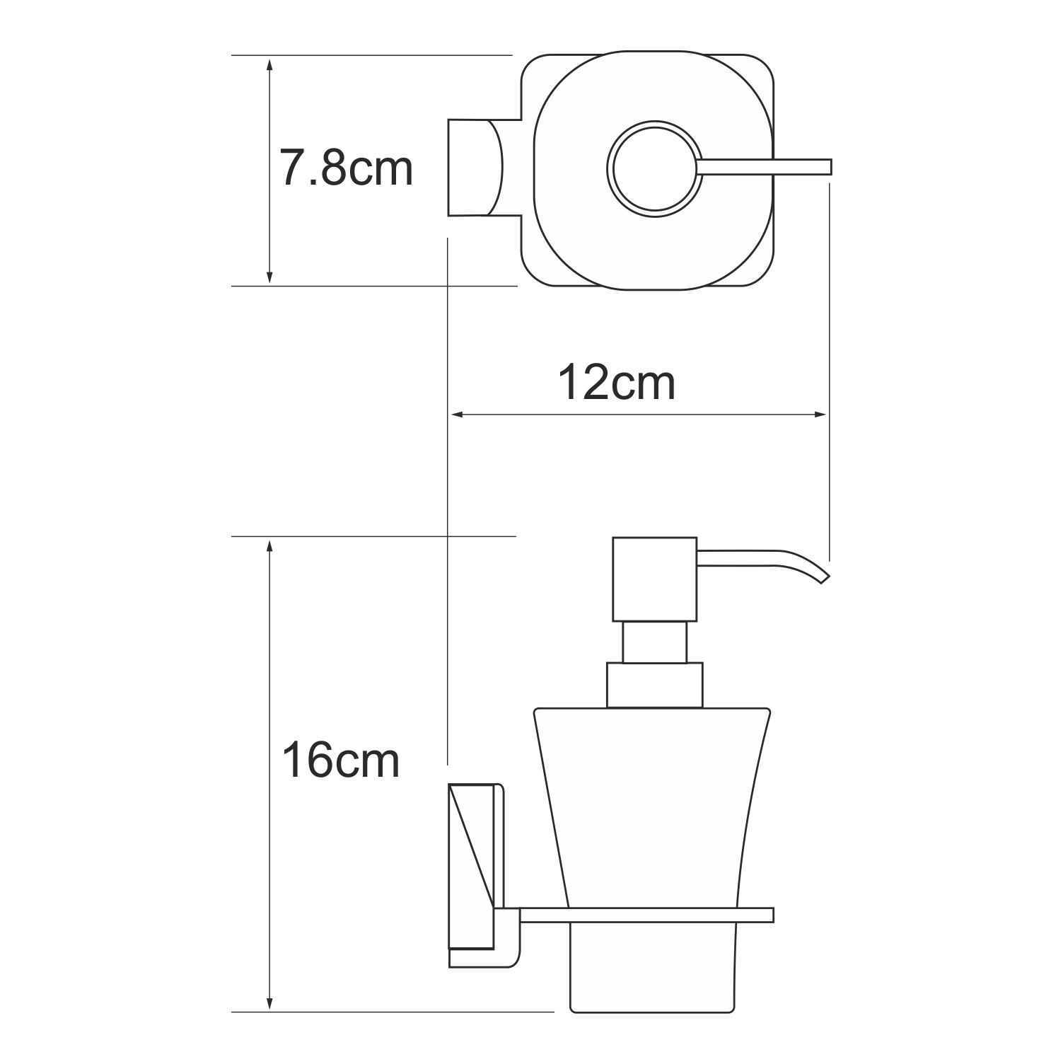 Дозатор Wasserkraft Leine White K-5099White