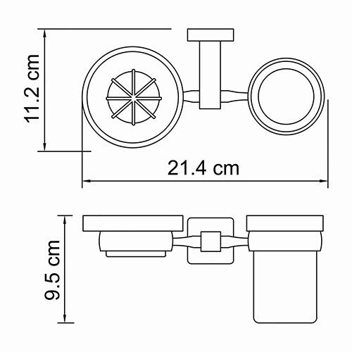 Стакан Wasserkraft Lippe K-6526 с мыльницей