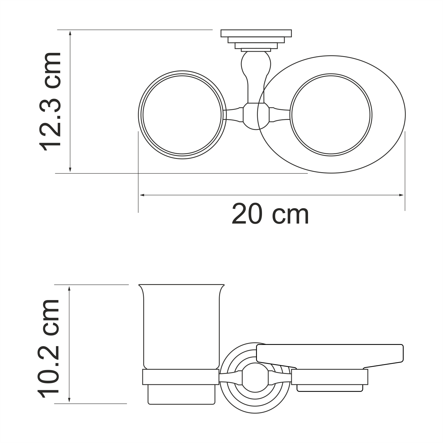 Стакан Wasserkraft Ammer K-7026 с мыльницей