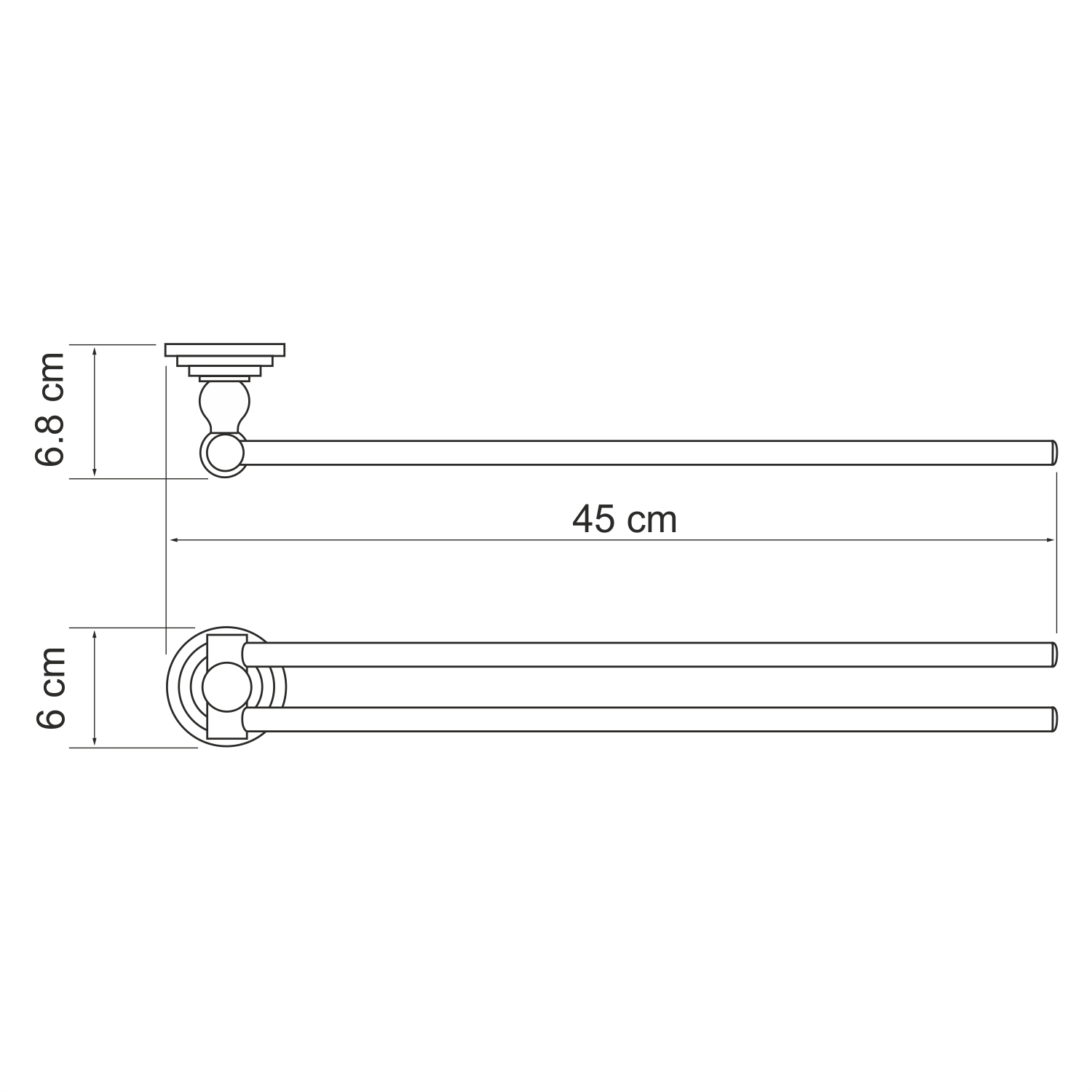 Полотенцедержатель Wasserkraft Ammer K-7031