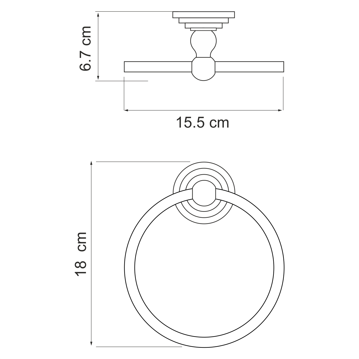 Полотенцедержатель Wasserkraft Ammer K-7060