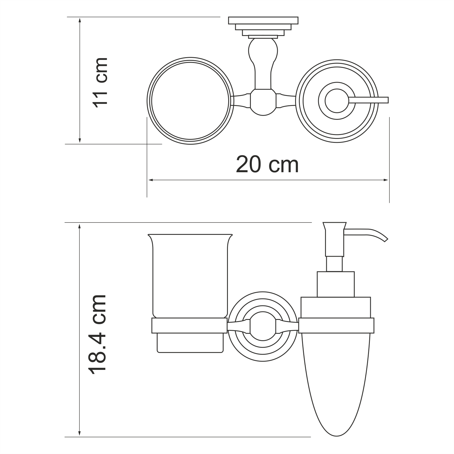 Дозатор Wasserkraft Ammer K-7089 со стаканом