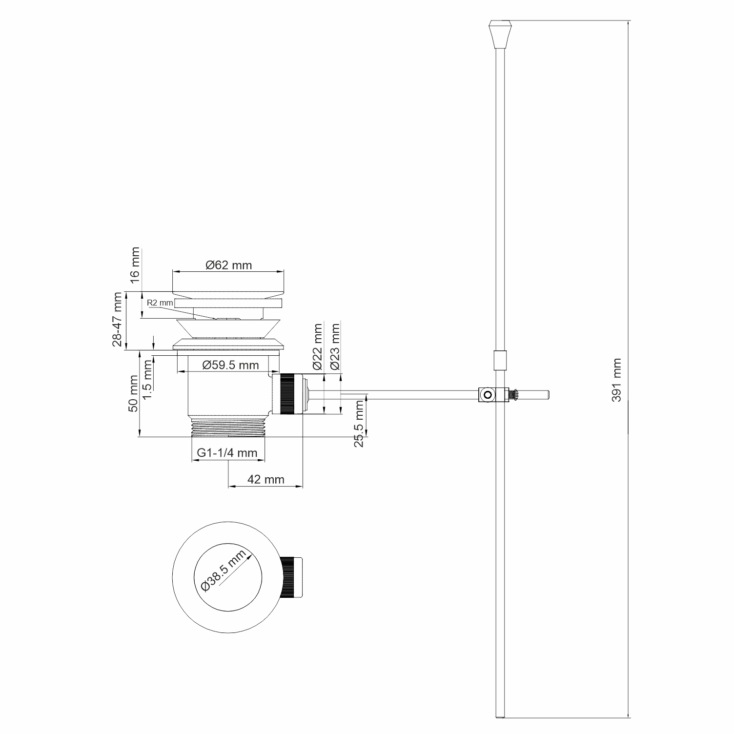 Смеситель для биде Wasserkraft Sauer 7106 золото