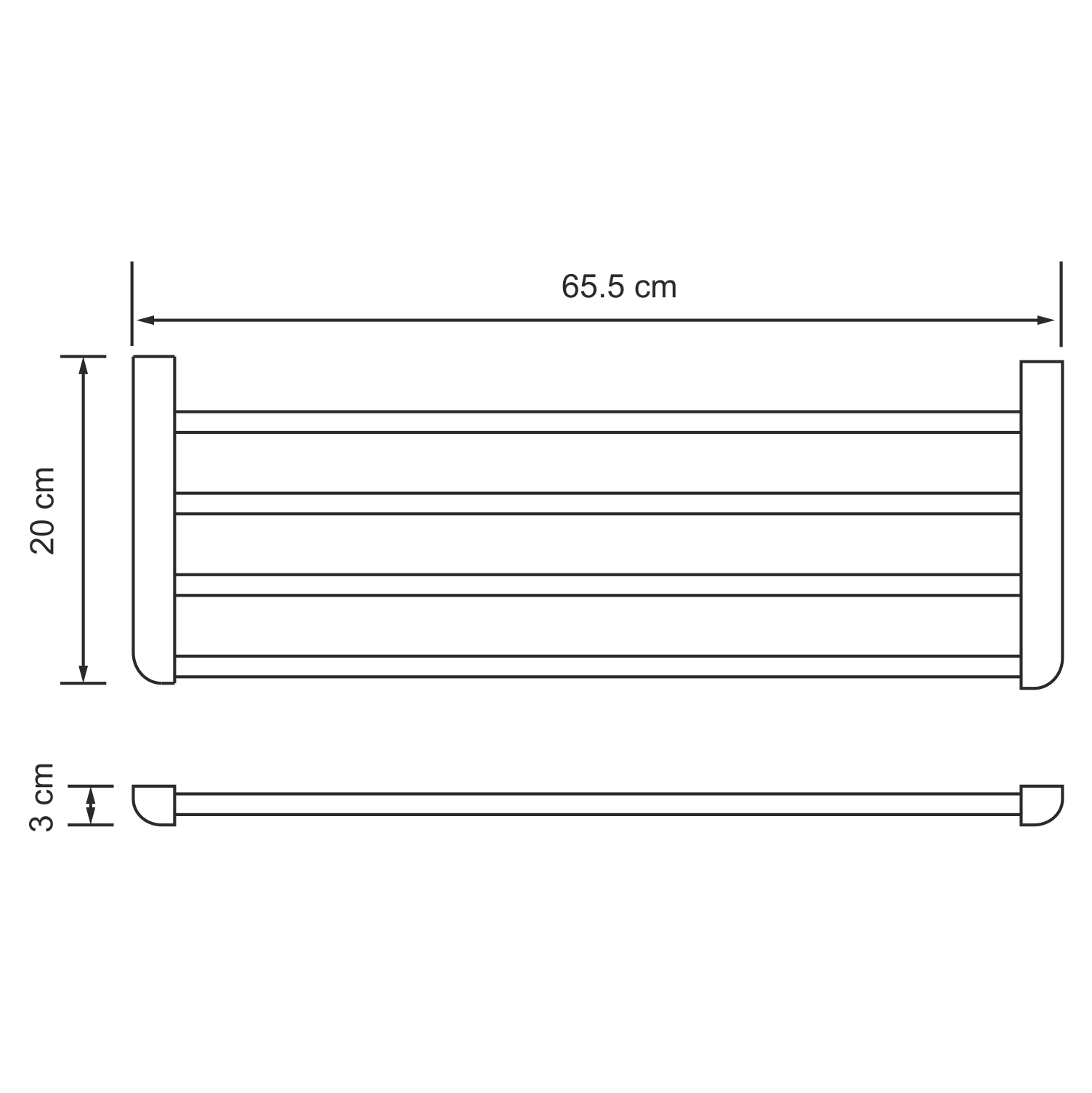 Полка Wasserkraft Kammel K-8311 для полотенец