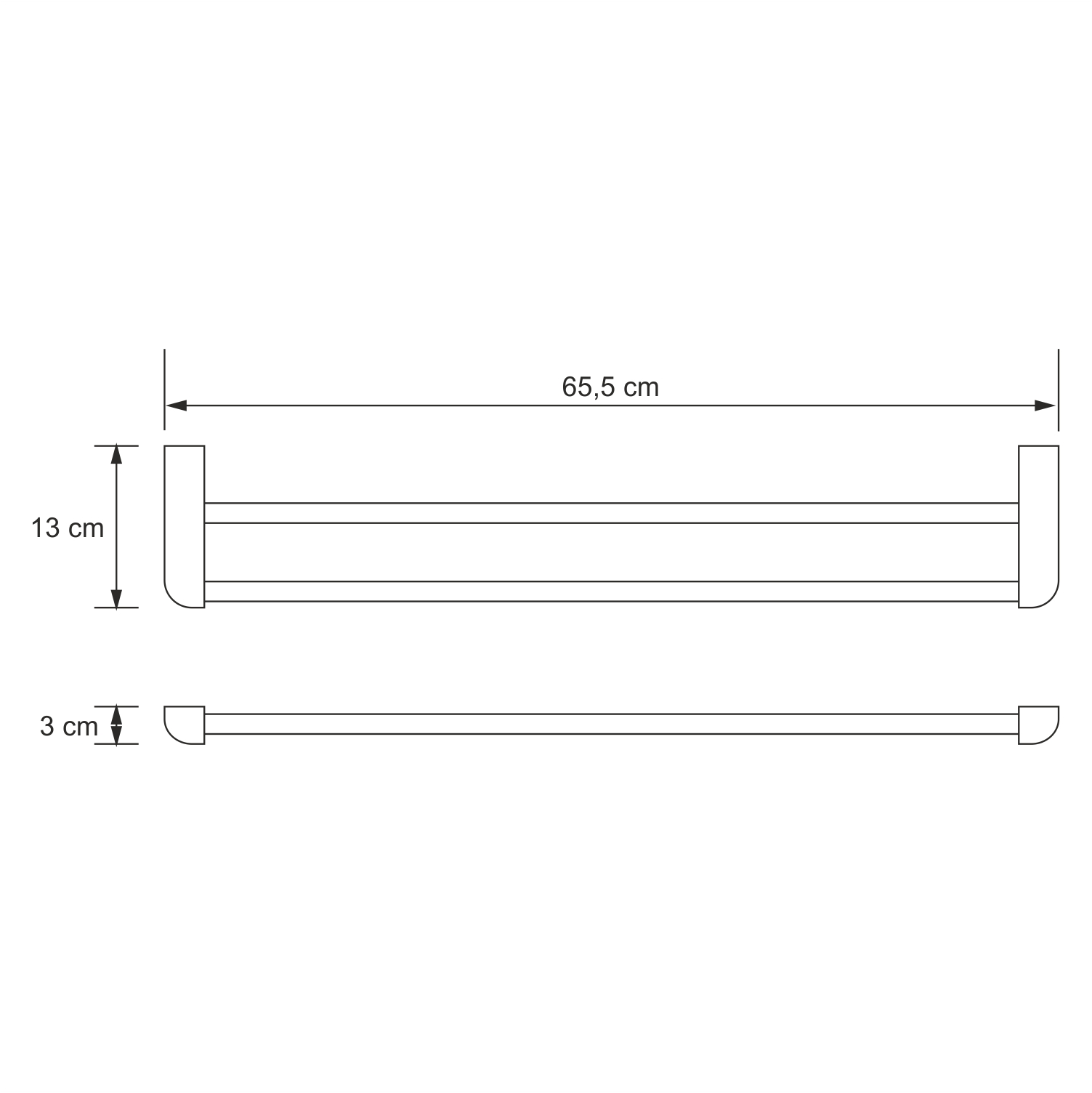 Полотенцедержатель Wasserkraft Kammel K-8340white двойной