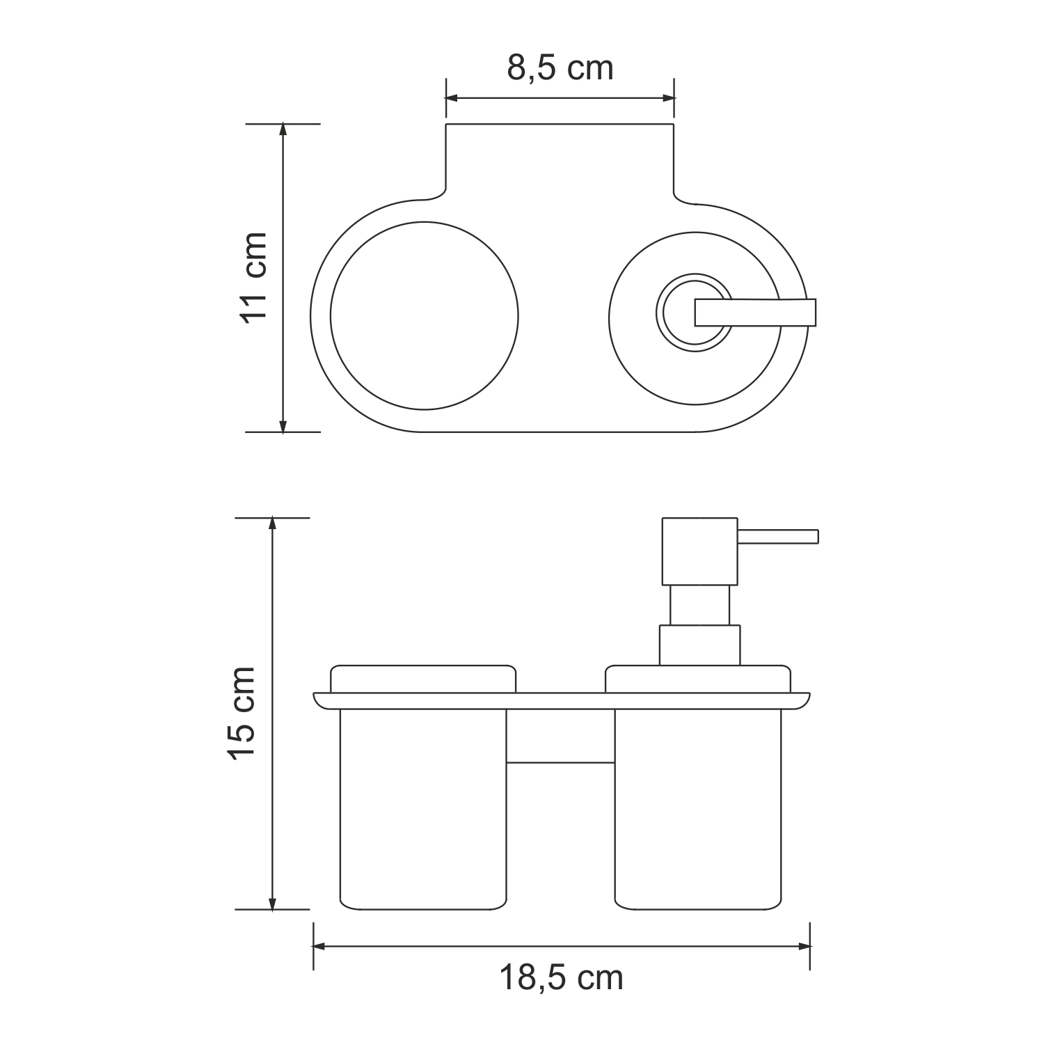 Дозатор Wasserkraft Kammel K-8389 со стаканом