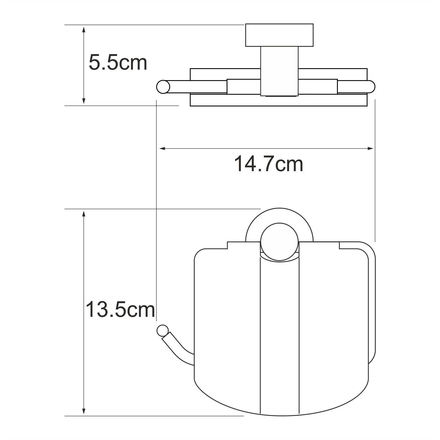 Держатель туалетной бумаги Wasserkraft Donau K-9425