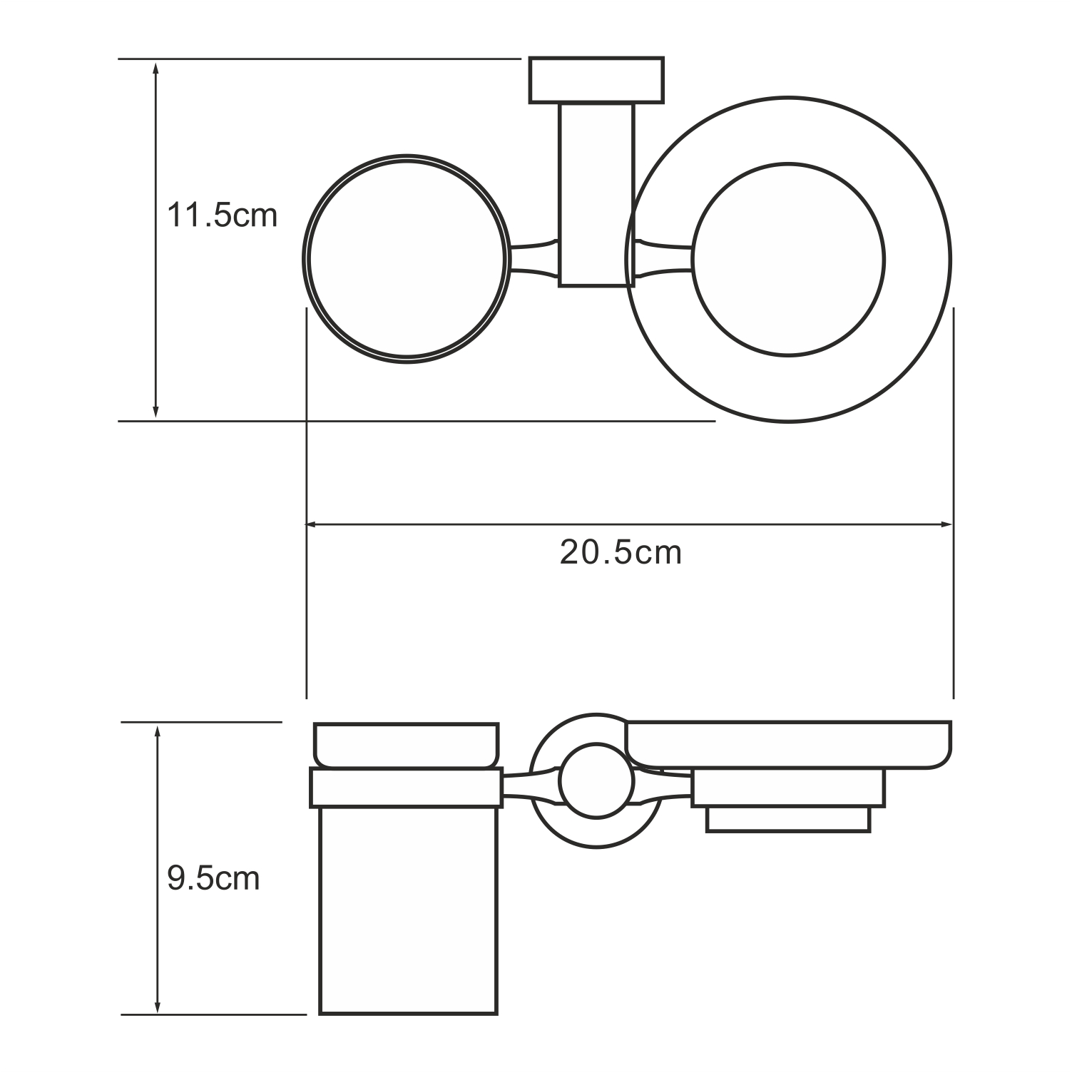 Стакан Wasserkraft Donau K-9426 с мыльницей