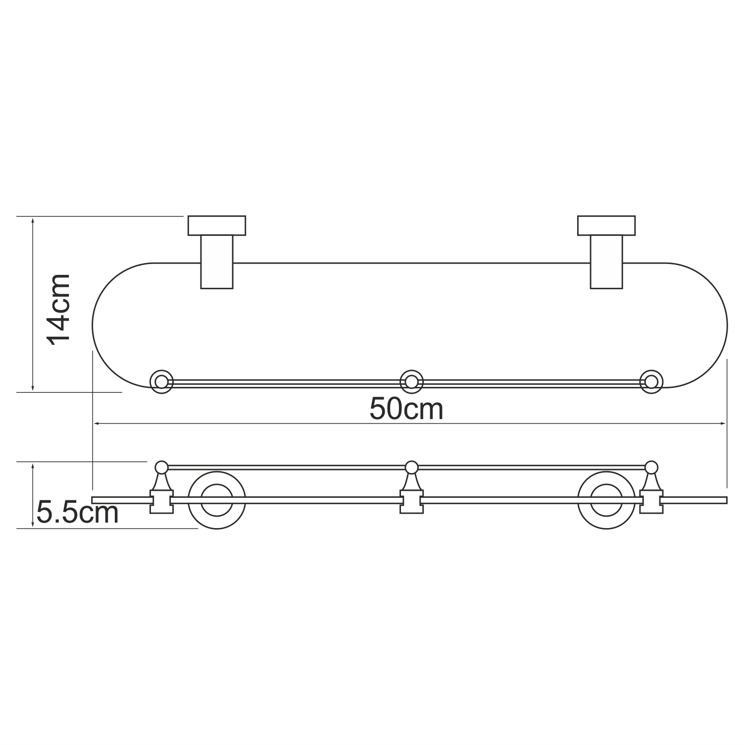 Полка Wasserkraft Donau K-9444 с бортиком