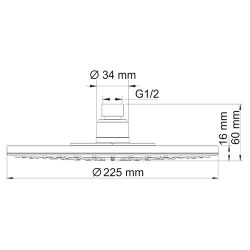 Верхний душ Wasserkraft A067