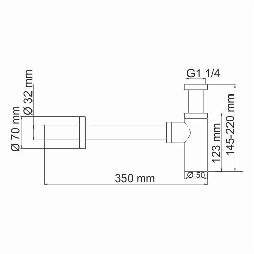 Сифон для раковины Wasserkraft Mindel A150