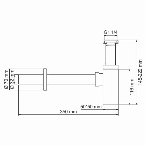 Сифон для раковины Wasserkraft Abens A169