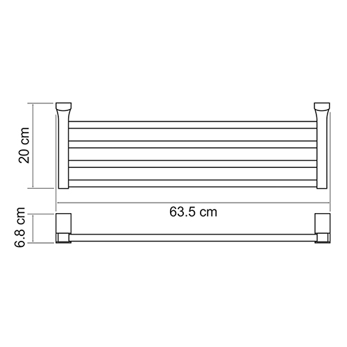 Полка Wasserkraft Leine K-5011 для полотенец