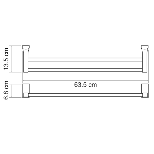 Полотенцедержатель Wasserkraft Leine K-5040 двойной