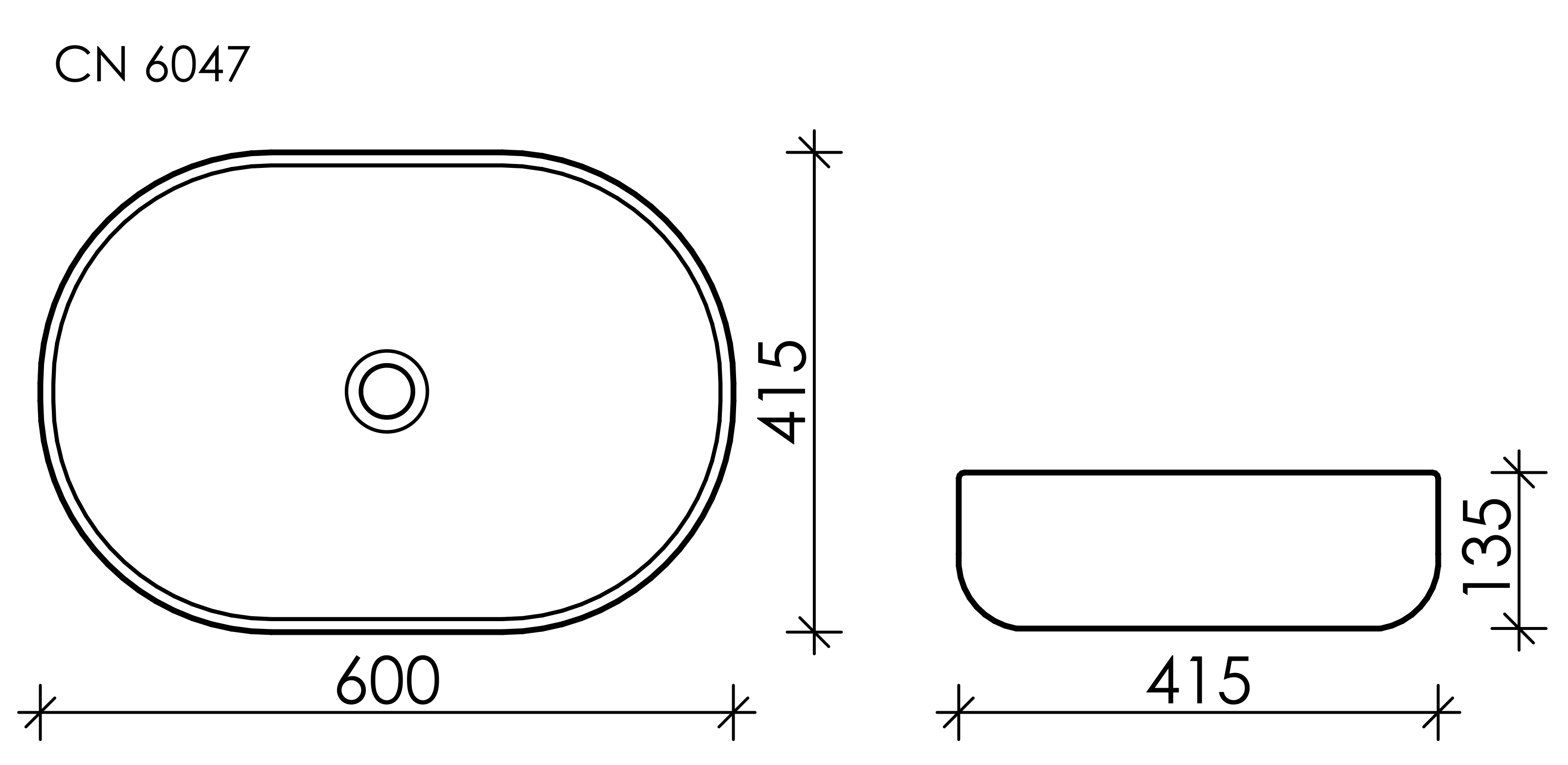 Раковина Ceramica Nova Element CN6047MB