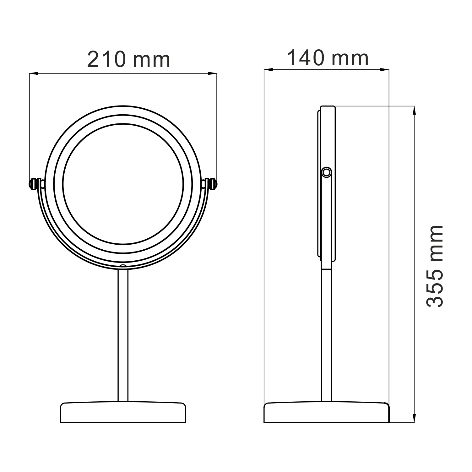 Косметическое зеркало Wasserkraft K-1003