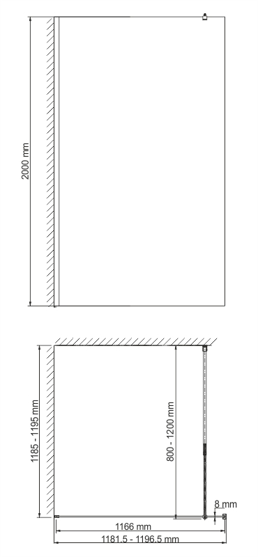 Душевая перегородка Wasserkraft Rossel 28W40 120 см, профиль хром