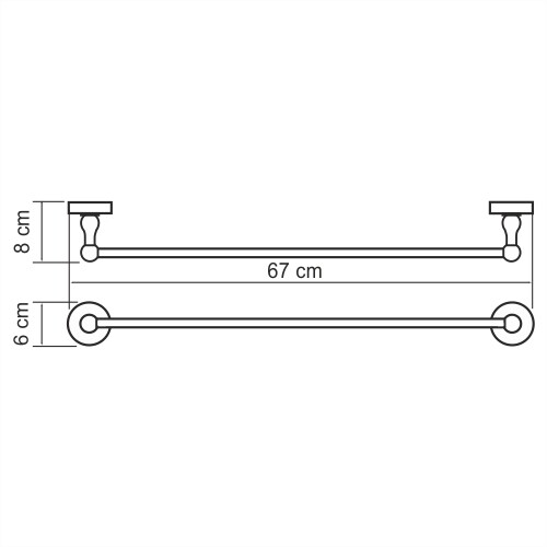 Полотенцедержатель Wasserkraft Diemel K-2230